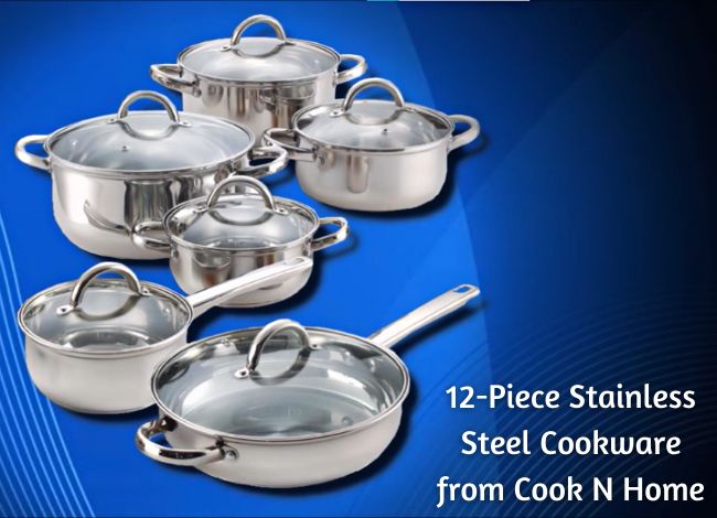 Cook N Home 12 piece cookware sets