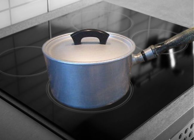 Heat the cookware for a short duration of time